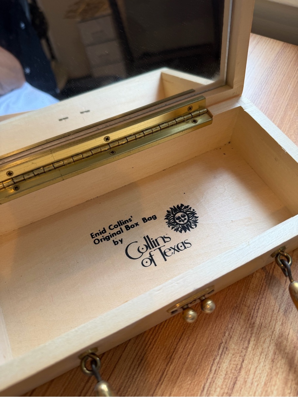 Vintage Enid Collins Tres Flores Jeweled Wood Box Purse - Picture 7 of 9